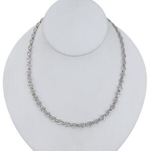 Estate Sterling Silver 925 5.7mm Spiral Link Necklace 17"